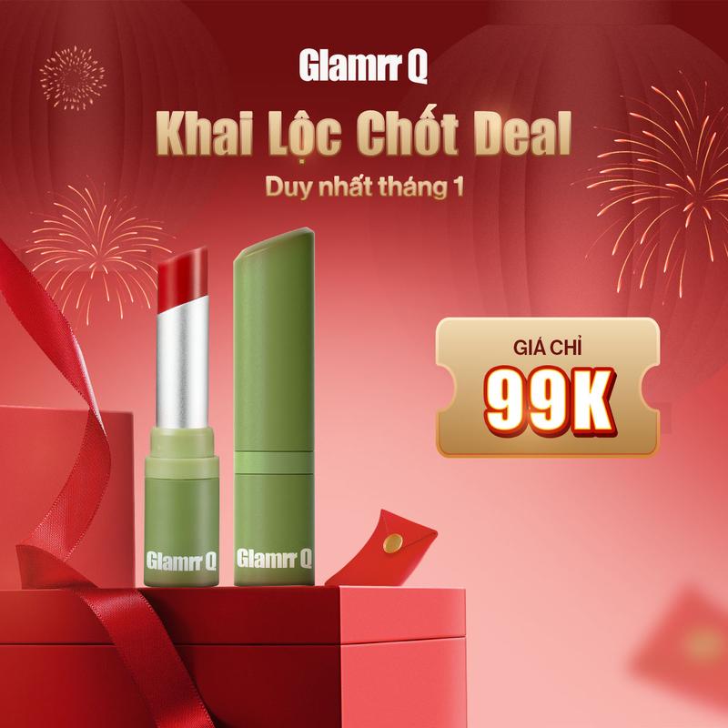  Son Dưỡng Có Màu Thuần Chay Glamrr Q Vegan Super Lip Balm 4.5g Mỹ Phẩm Cosmetic Son Môi Trang Điểm 