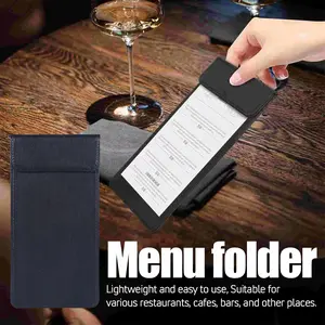 Alfamidi LINK Bill Holder Cover Bill Pocket Magne Restaurant Cafe Dan Hotel PU Order Holder