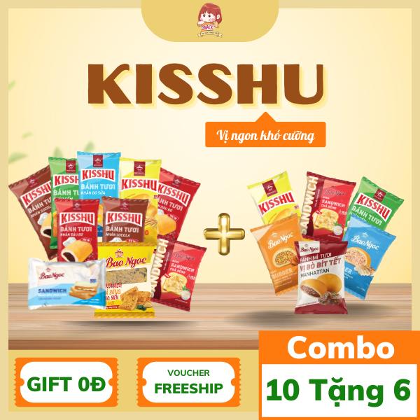 Mua 10 tặng 6 Mua 10 Bánh Mì Tươi Đủ Vị Tặng Combo 6 Bánh Mix Vị Bánh Mì Bảo Ngọc Dinh Dưỡng Thơm Ngon