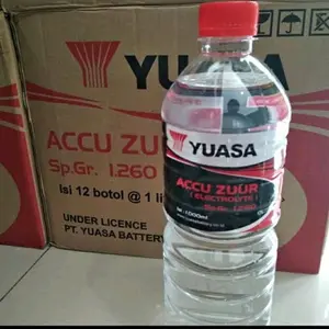 Air Accu Elektrolit Aki Zuur Merah 1 Liter Untuk Aki Baru Motor Mobil