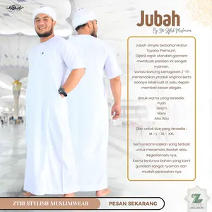 Jubah Pria Gamis Pria Lengan Pendek Bahan Katun Toyobo Premium Kerah Bulat