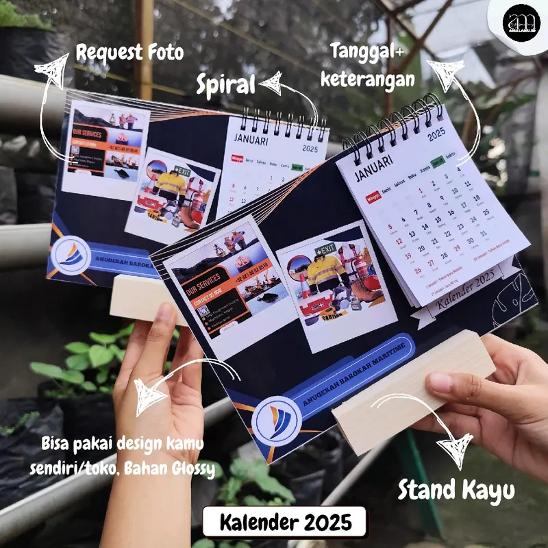 Kalender custom 2025/kalender duduk/kalender meja/ kalender kantor Foto 0