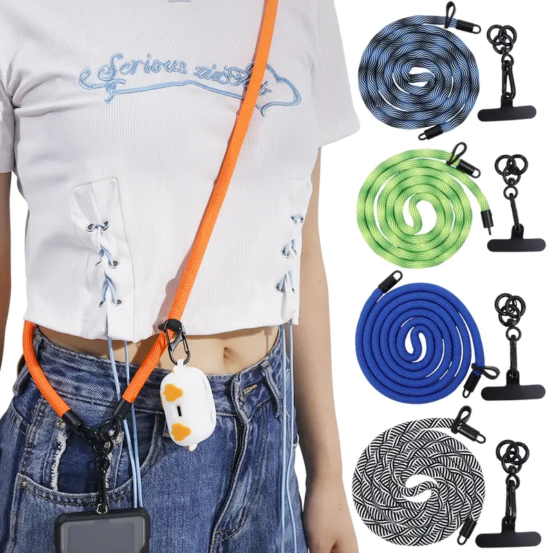 Dây Đeo Điện Thoại Di Động Dây Đeo Thẻ Điện Thoại Di Động Dài Và Dày, Dài 120cm, Phụ Kiện Quyến Rũ Điện Thoại Di Động 0