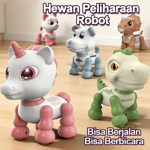 ToysBestMall Robot Mainan Interaktif Smart Robotic Pet Hewan Peliharaan Robot Bisa Jalan Bisa Bersuara Mainan Edukasi Interaktif