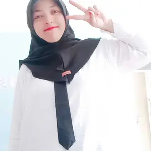 Dasi Perekat Hitam Polos Unisex Pria Wanita Desain Formal Dan Mudah Di Pakai untuk Anak SMA Elegan & Praktis
