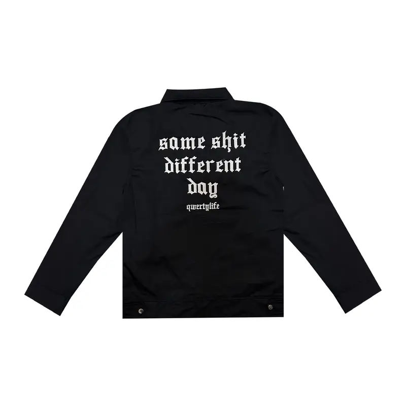 Qwertylife Work Jacket Different Black Unisex 2