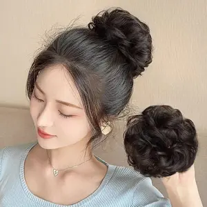 Senyum H1127 Jepit Rambut Palsu Aksesoris Cepol Wig Hair Bun Sanggul Keriting Elegant Plastik 85 Cm 35 Cm Cocok Untuk Acara Formal Clips Jedai Berkualitas