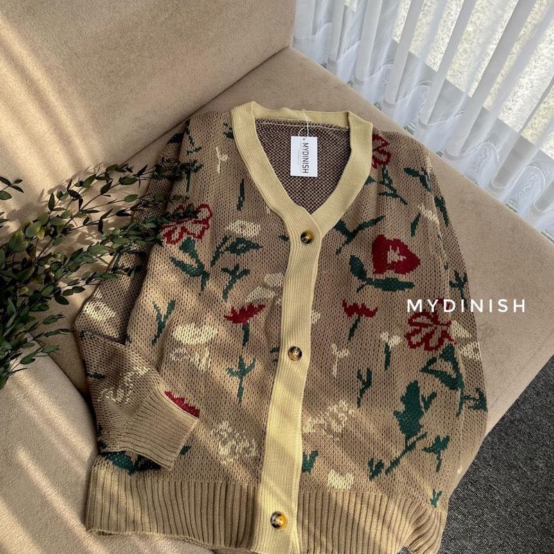 Nanami Flower Cardigan Rajut Wanita Motif Bunga 2