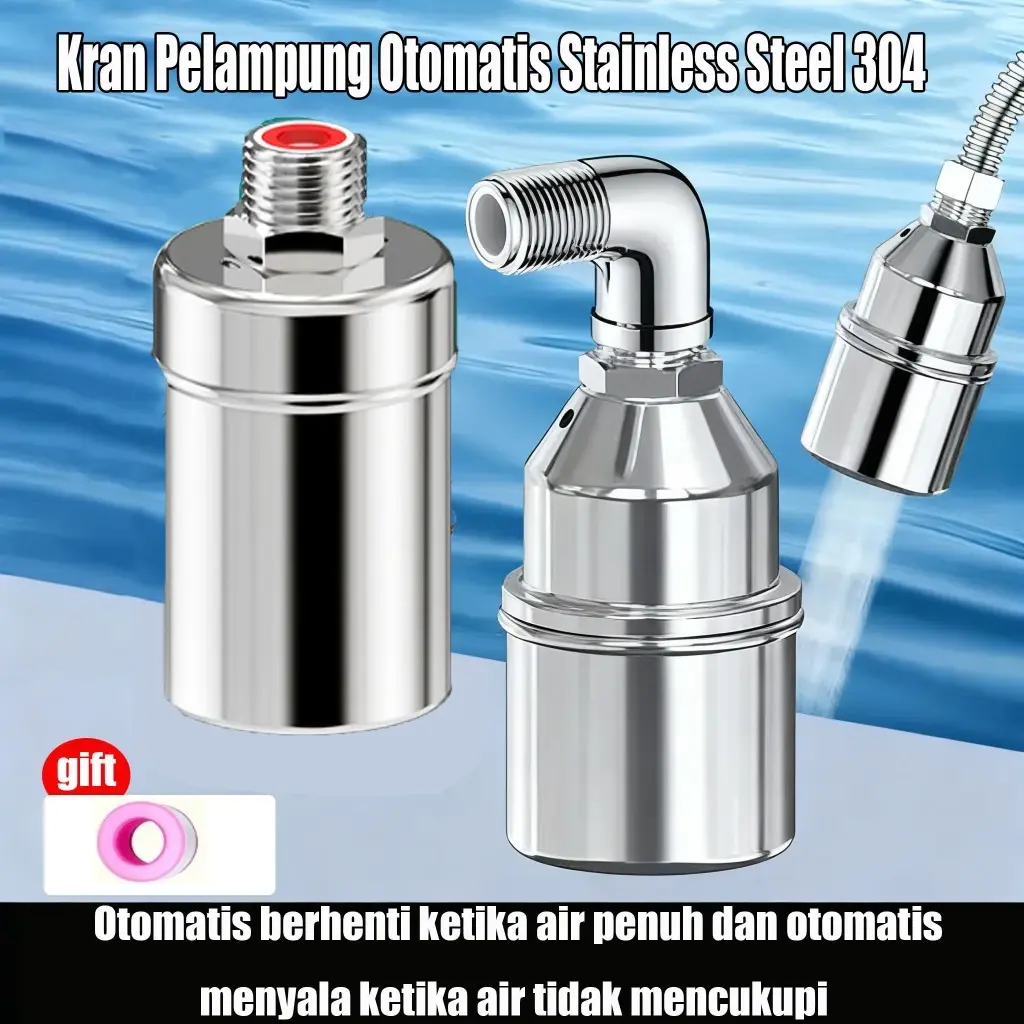 Kran Pelampung Otomatis Stainless Steel 304-Katup Pengontrol Level Air untuk Tangki,Toren,Tandon&Kolam Katup Apung Katup Kontrol Level Air Otomatis Tangki Air Toren Air PompaAir Rumah Tangga Otomatis