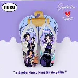 [SENDAL JEPIT V2] Shinobu Demon Slayer (NOBU), JEPITNATION Sendal Jepit Laki Cowo Pria Cewe Wanita Perempuan Dewasa Anak Balita Sandal Santai Sendal Spons Bukan Karet flip flop Antislip | Kekinian