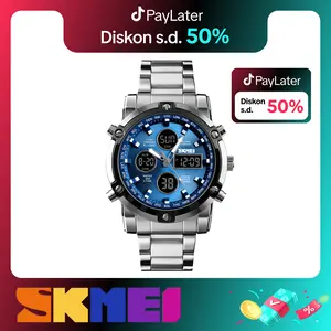 Jam Tangan Pria Digital Analog Tali Stainless SKMEI 1389