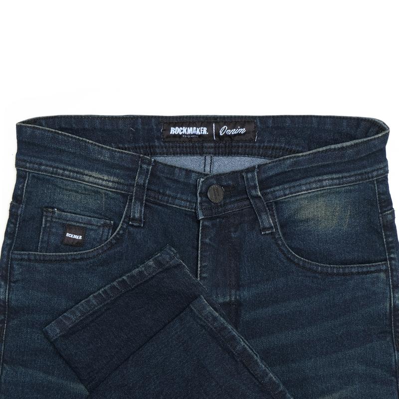 Rockmaker Celana Denim Selvedge Accent Emerald Slim Fit Jeans 8