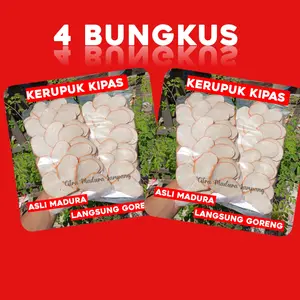 (4 Bungkus) Krupuk Kipas Khas Madura Asli Langsung Goreng Terbaik -