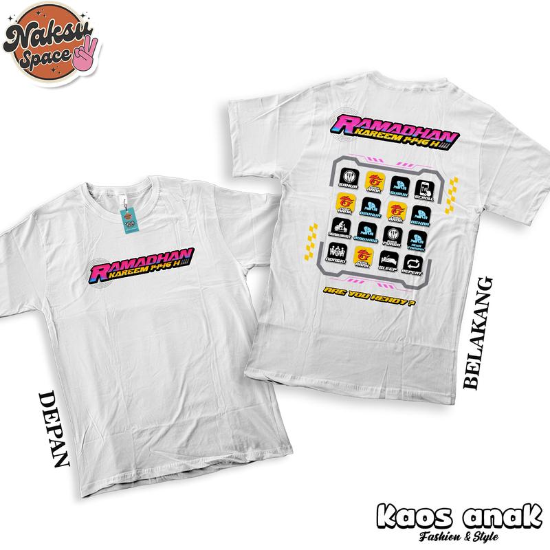 KAOS ANAK RAMADHAN KAREEM 1446 HIJRIAH TERBARU 2025 BAJU LEBARAN ICON GARENA DI BULAN PUASA BAJU FF 2