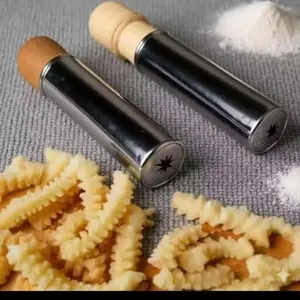 Cetakan kue AKAR KELAPA kecipir stainless dorong kayu Kitchenware Steel Alat