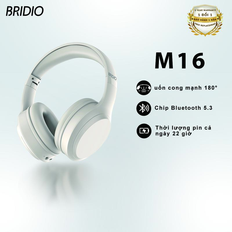 Tai nghe chụp tai BRIDIO  M16 Tai nghe Bluetooth không dây có micrô Tai nghe có dây  3 trong 1 Chức năng Extreme Bass Tai Nhét Tai Nghe Nhạc Headphone Earphone