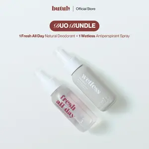 [Duo Bundle] BUTUH Deodorant & BUTUH Antiperspirant - Fresh All Day & Wetless - Deodorant & Antiperspirant Spray Ketiak