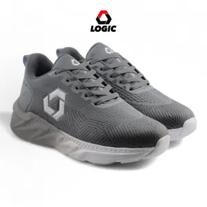 Logic - Sepatu Lari Pria Running Olahraga Abu-abu | Power Of Lifetime Grey