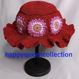 TOPI RAJUT HANDMADE {motif_bunga}