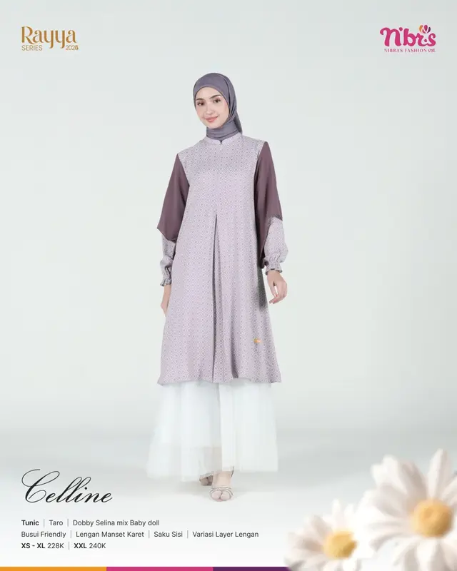 Sarimbit Raya series 2025 Nibras Celline Taro Keluarga Lebaran Couple Gamis 2