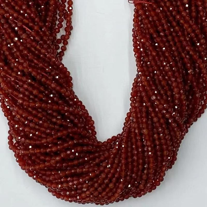 Product Introduction of Hạt Đá Quý Mã Não Đỏ, Bán Buôn, Hạt Rời Nhỏ Nhiều Mặt, Hạt Tự Làm, Thích Hợp Để Làm Đồ Trang Sức, Thiết Kế, Vòng Tay Thủ Công, 15 Inch, Có Kích Thước 2/3 / 4mm 28