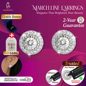 (FREE BOX) MEILINA Anting Zirconia Anting Wanita Giwang Premium Luxury Earrings AA00008