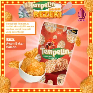 TEMPELIN Keripik Tempe Ayam Bakar Balado 60 gram Keeo Food