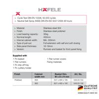 Gambar Hafele Verona Series  Rak Piring Tarik Laci Atas Serbaguna Stainless Steel 90 cm dari HAFELE Kota Bekasi 4 Tokopedia