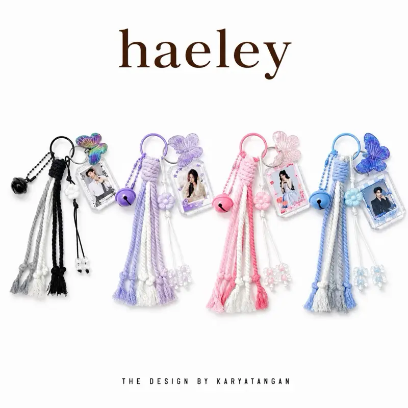 Haeley Promo Gantungan Kunci Akrilik Custom Foto 2 Sisi Depan Belakang Keychain Couple Pasangan Bestie Request Desain Ganci Hiasan Glossy Premium Photo Paper 30mmx65mm