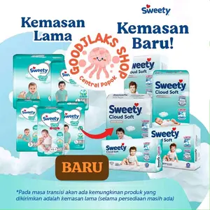 SWEETY SILVER CLOUD SOFT NB-S40 S66 M60 L54 XL42 XXL32 - Tipe Celana Kering Popok Bayi