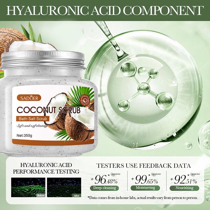 Body Scrub Pemutih Badan Coconut Whitening Exfoliating Body Scrub Mengangkat Sel Kulit Mati Halus Sehat Cerah Skin Rejuvenation And Hydration Mencerahkan Dan Menyehatkan Kulit Lulur Mandi Pemutih Badan Eksfoliasi Mencerahkan Glowing 350gr