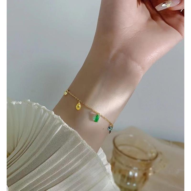 Product Introduction of 【 48 Styles】 Titanium Steel Gold Bracelet ,  Not Fade Bracelet for Women Stainless Bracelet Rose Gold Accessories 45