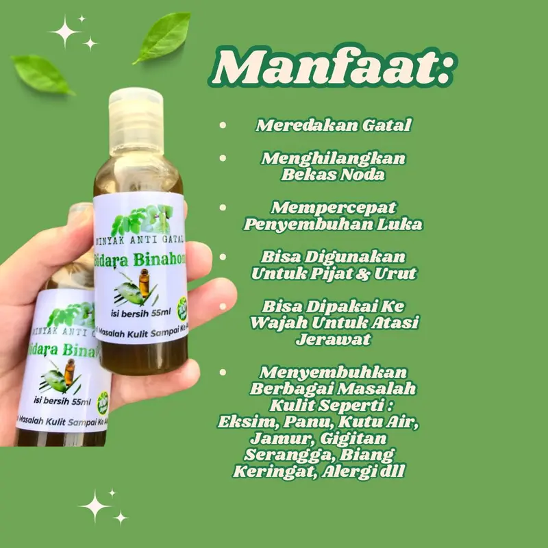 MINYAK URUT Bidara UNTUK GATAL EKSIM BISA DIPAKE  BADAN DAN WAJAH 1