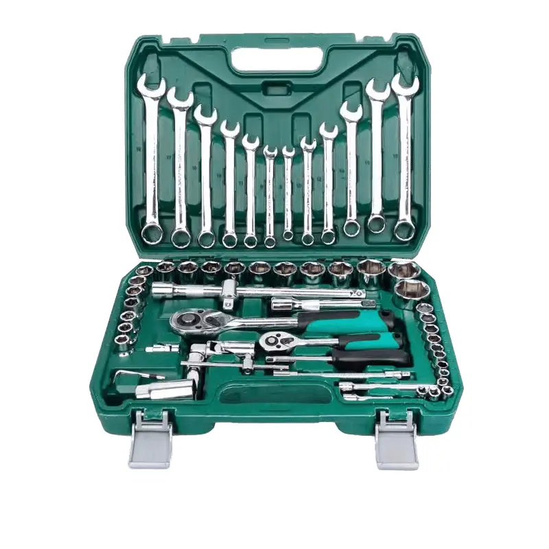 Reaim tool kit Set alat Kunci Sok set 61pcs/kunci pas Set 8-19mm 1/2 kunci Mata Sok lengkap Kombinasi 1/2 72gigi 4