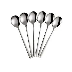 Set Sendok Makan Korea Premium SUS304 Mirror Polis Rough - Silver