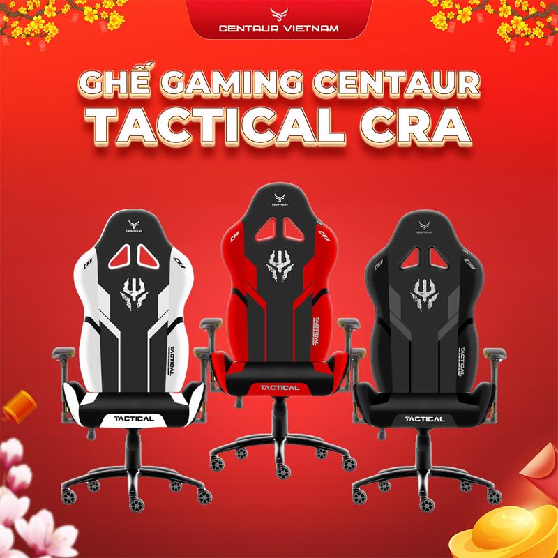  Ghế Gaming Centaur Tactical CRA - Phiên bản 2024 Cơ ngả 180 độ Khung thép Da PU cao cấp | Centaur Vietnam 