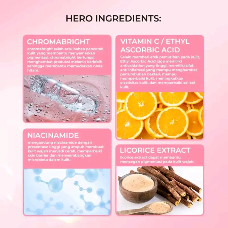 Krim Siang Maryam Bauty Glow Up untuk Mencerahkan Wajah - Pelembab, Vitamin, Perawatan, Pencerah, Hitam - Mengencangkan, Kusam, Bopeng, Muka 2