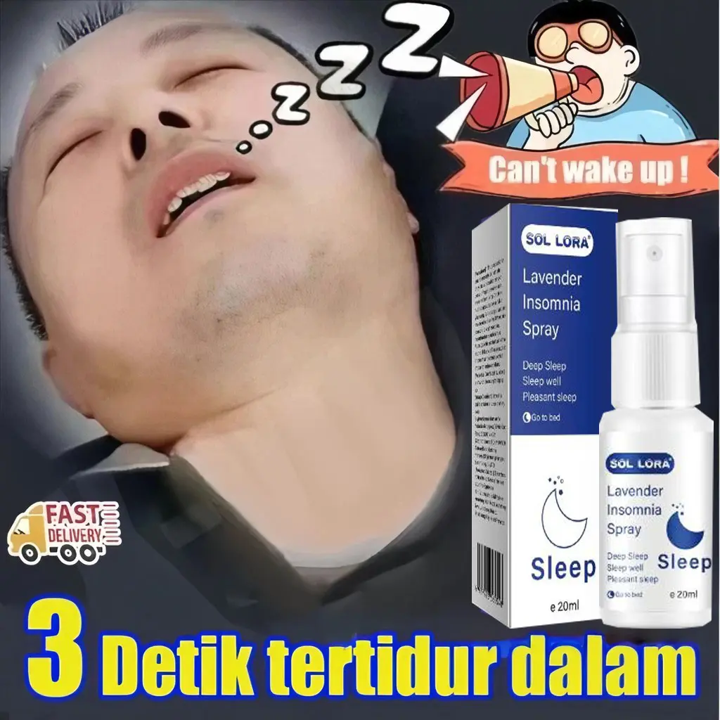 Sleep Spray Semprotan Tidur Deep Sleep Pillow Spray Insomnia Spray Bantu Tidur Nyenyak Sleep Patch 20ml