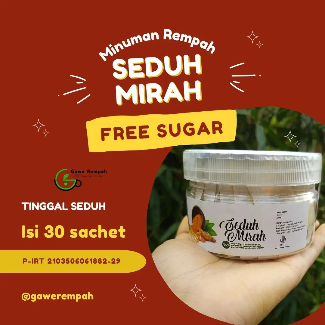 Kunyit Sereh - Minuman Rempah Seduh Mirah -isi 30 Sachet by Gawe Rempah