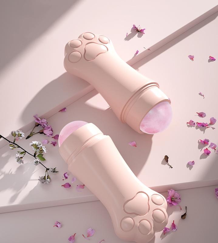 Product Introduction of 2/1Pc Natural Rose Quartz Ice Roller for Facial Skin Care Reusable Washable Face Massage Tools for Summer Home Skin Care Tool 12
