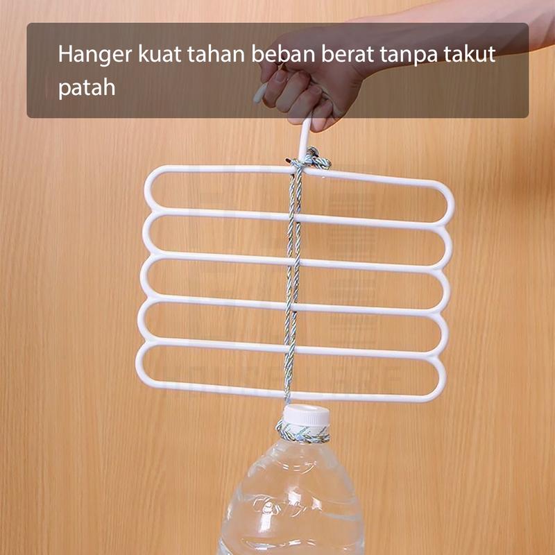 Product Introduction of HUGO Gantungan Hanger 5 Susun Serbaguna Gantungan Jilbab Gantungan Celana Baju Pakaian Plastik Multifungsi 39