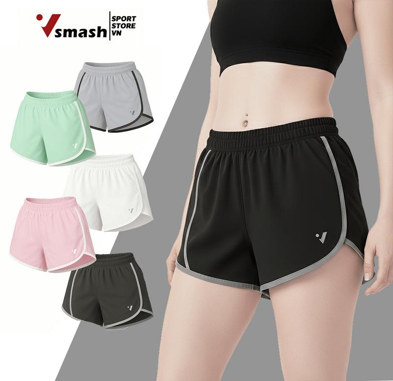 Quần Đùi Nữ 5 Inch 2 Lớp – Quần Short Thể Thao Nữ Vsmash Sportwear | Nhẹ Nhanh Khô Co Giãn Chạy Bộ Tập Gym Cầu Lông Tennis Pickleball | Đồ Tập Nữ Quần Năng Động Thoáng Mát