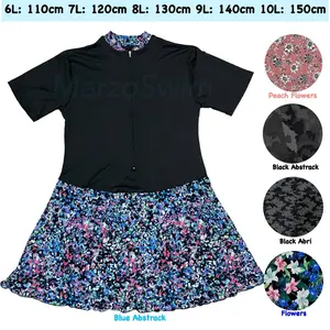 BAJU RENANG DIVING ROK WANITA EXTRA JUMBO - Baju Renang Jumbo Big Size Wanita Anti UV - Baju Renang Rok Motif Jumbo Plus Size Wanita Dewasa Muslim Panjang Remaja