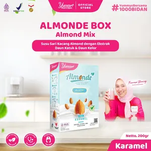 ALMONDE BOX Karamel Susu almond, Awal Kehamilan sampai TM 2 | Mengurangi Mual & Resiko Stunting Bayi Pelancar
