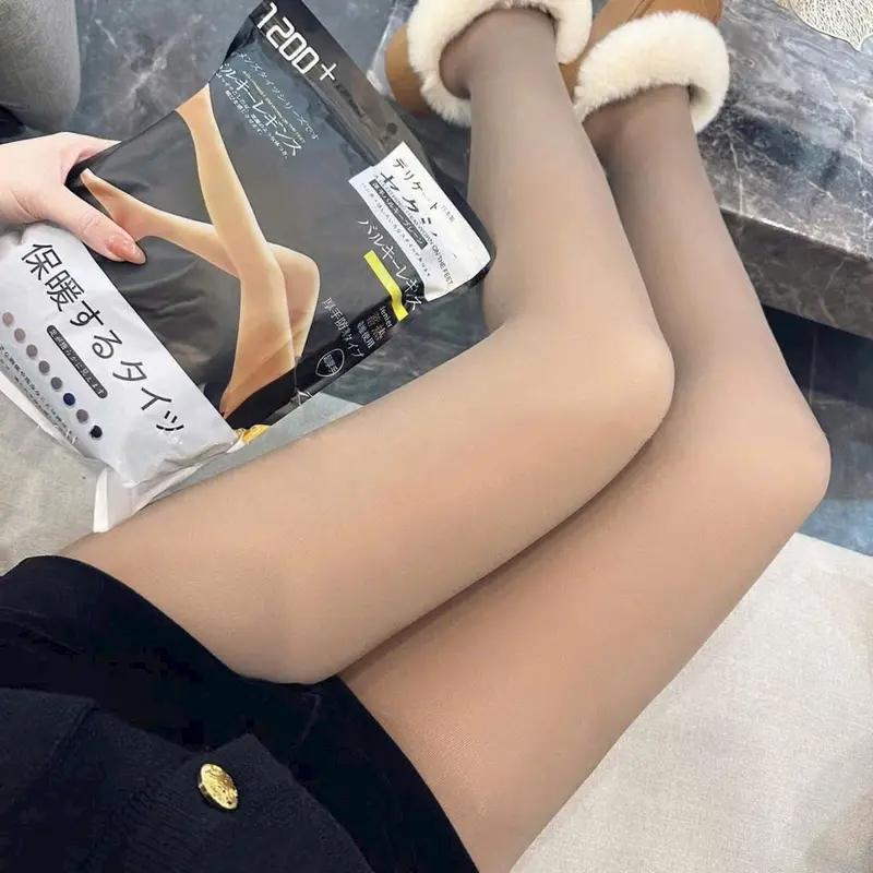    Hàng Loại 1  Quần Tất 3D 1200+ Xuất Nhật Lót Lông Dày Ấm Co Giãn Tốt Mặc Ôm Sát Thiết Kế Sang Trọng Vintage Phù Hợp Ngày Lạnh 