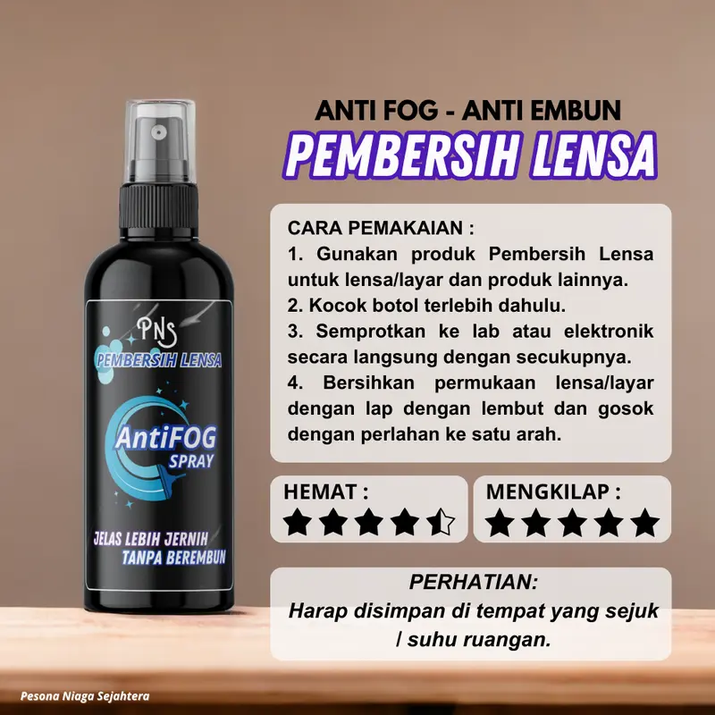 Pembersih Lensa Anti Fog Anti Embun Bersih/ Spray Pembersih Kaca Anti Air Embun Uap Serbaguna 3