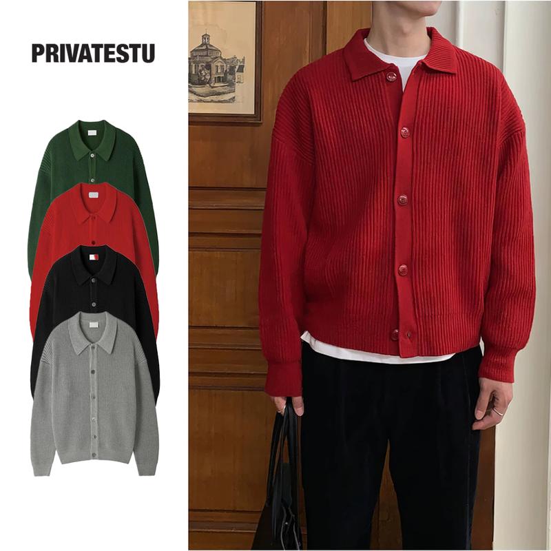 Áo Khoác Len Cardigan Basic The Privatie Dệt Kim Len Lông Cừu Cao Cấp Unisex Nam Nữ Local Brand
