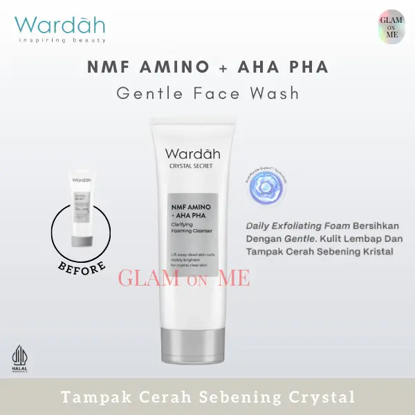 NEW! Wardah Crystal Secret Clarifying Foaming Cleanser 100mL – Sabun Cuci Muka Gentle Acid Mantle Expert - Daily Exfoliating Foam yang Membersihkan dengan Gentle - Kulit Bersih, Cerah & Lembap dengan NMF Amino + AHA PHA! 0
