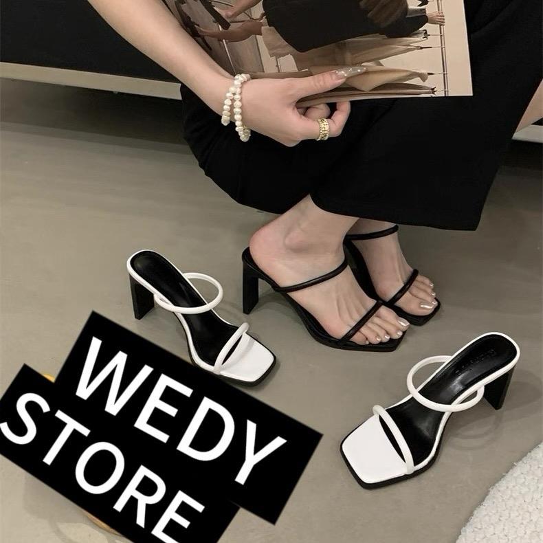 [Hình thật] Dép nữ cao cấp sang trọng 7 phân, Guốc 2 dây mảnh 2331 dây da mảnh , guốc xinh sang chảnh dep cao got dép hai quai kiểu nữ