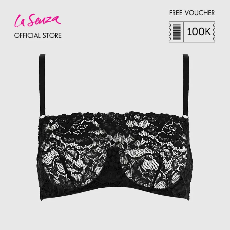 La Senza Bralette Bra Warna Smoulder Black 60263075-03YZ